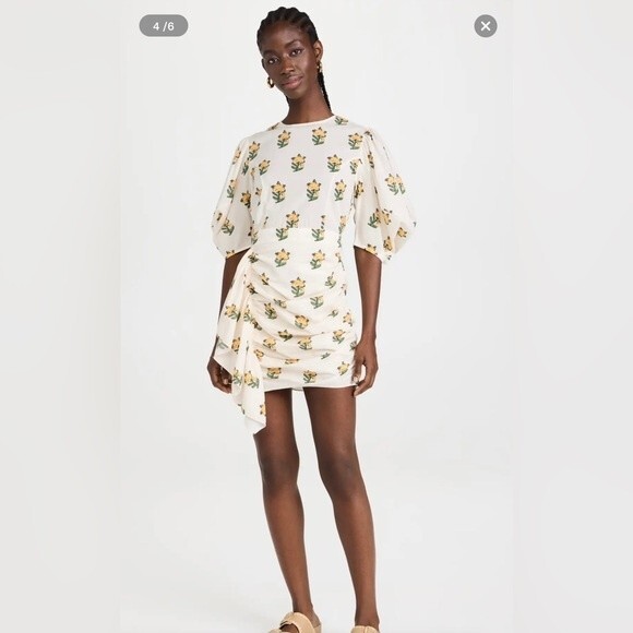 Rhode Pia Dress Marigold Flower Golden Size 10 NWT - Picture 6 of 8